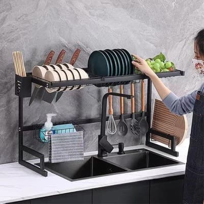 Escorredor de Louca Suspenso Kitchen Rack 20kg – Organize Sua Cozinha Sem Furos