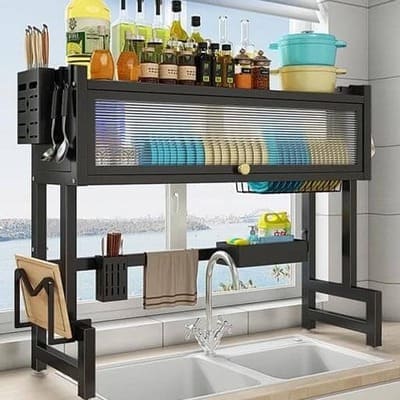 Escorredor de Louca Suspenso Modula Preto 30kg